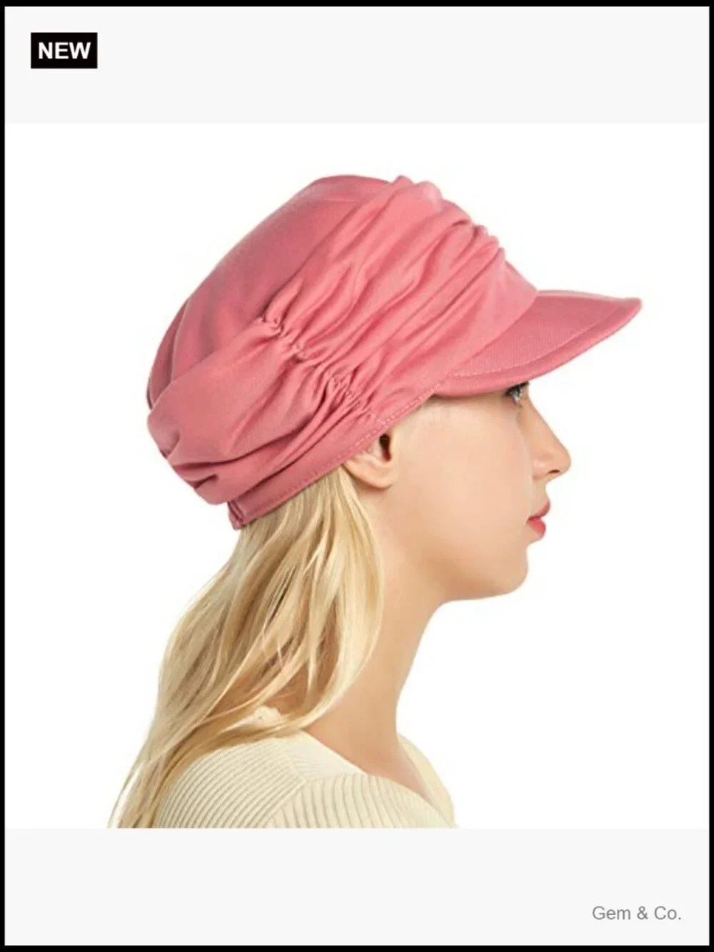 Newsboy Cap with Brim Visor for Women, Daily Use & Hair Loss